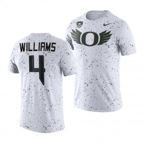 Bennett Williams T-Shirt Oregon Ducks #4 White Eggshell Football Men's Tee