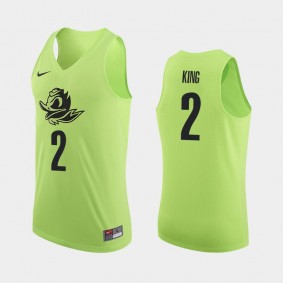 Oregon Ducks Louis King Apple Green Authentic College Basketball Jersey