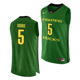Oregon Ducks Miles Norris Apple Green 333208 Authentic College Basketball Jersey