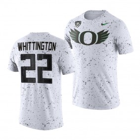 Noah Whittington T-Shirt Oregon Ducks #22 White Eggshell Football Men's Tee