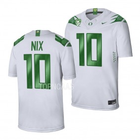 Oregon Ducks Bo Nix Jersey Game Football White #10 Men's Shirt