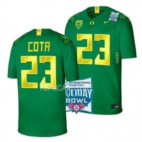 Oregon Ducks 2022 Holiday Bowl Chase Cota Green College Football Jersey