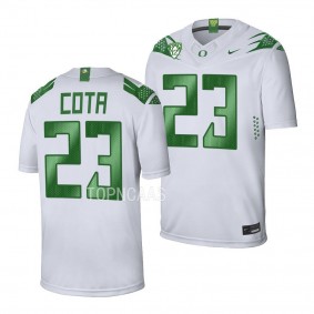 Oregon Ducks Chase Cota Jersey Game Football White #23 Men's Shirt