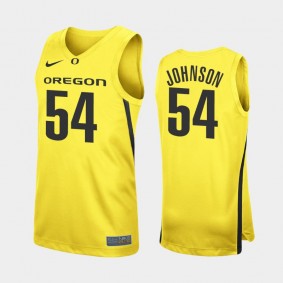 Oregon Ducks Will Johnson Yellow Replica Men's College Basketball Jersey